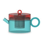 Théière en Verre Borosilicate Bicolore avec Filtre Inox - WD Lifestyle