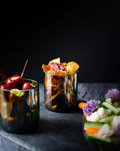 Set de 4 Verres à Boire en Verre de Bouteille Upcyclée 20 cl - Plates & Culotées