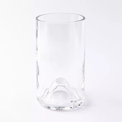 4 Verres à Boire en Verre de Bouteille Upcyclée 20/33 cl - Plates & Culotées