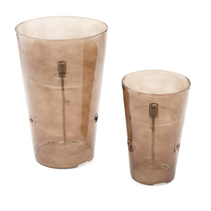 Lampe à Huile Conique Anti-Vent Verre & Laiton - Peri Living