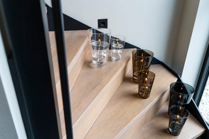 Lampe à Huile Conique Anti-Vent Verre & Laiton - Peri Living