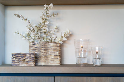 Lampe à Huile Conique Anti-Vent Verre & Laiton - Peri Living